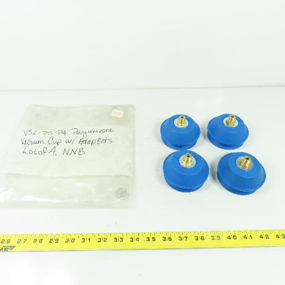 VS2-75-P4 Polyurethane Vacuum Cup W/ Adapter Lot Of 4