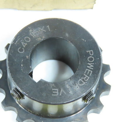 Power Drive C4016X1 6AGR4 Fixed 1" Bore Chain Coupling Sprocket 16 Teeth