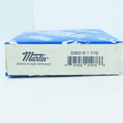 Martin 50BS16 1 7/16 Roller Chain Coupling Sprocket 16 Teeth 1-7/16" Bore NEW