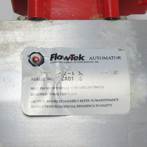 FlowTek 92-0930-113A0-532 Style Pneumatic 1-1/2" Stainless Valve Actuator 140PSI