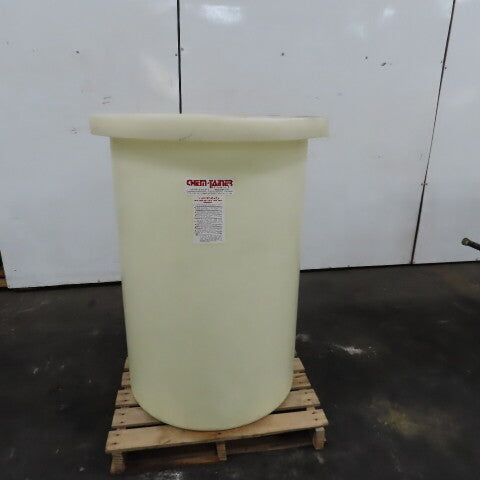 Chemtainer 400 Liter 100 Gallon Poly Chemical Storage Container W/ Lid 32" x 44"