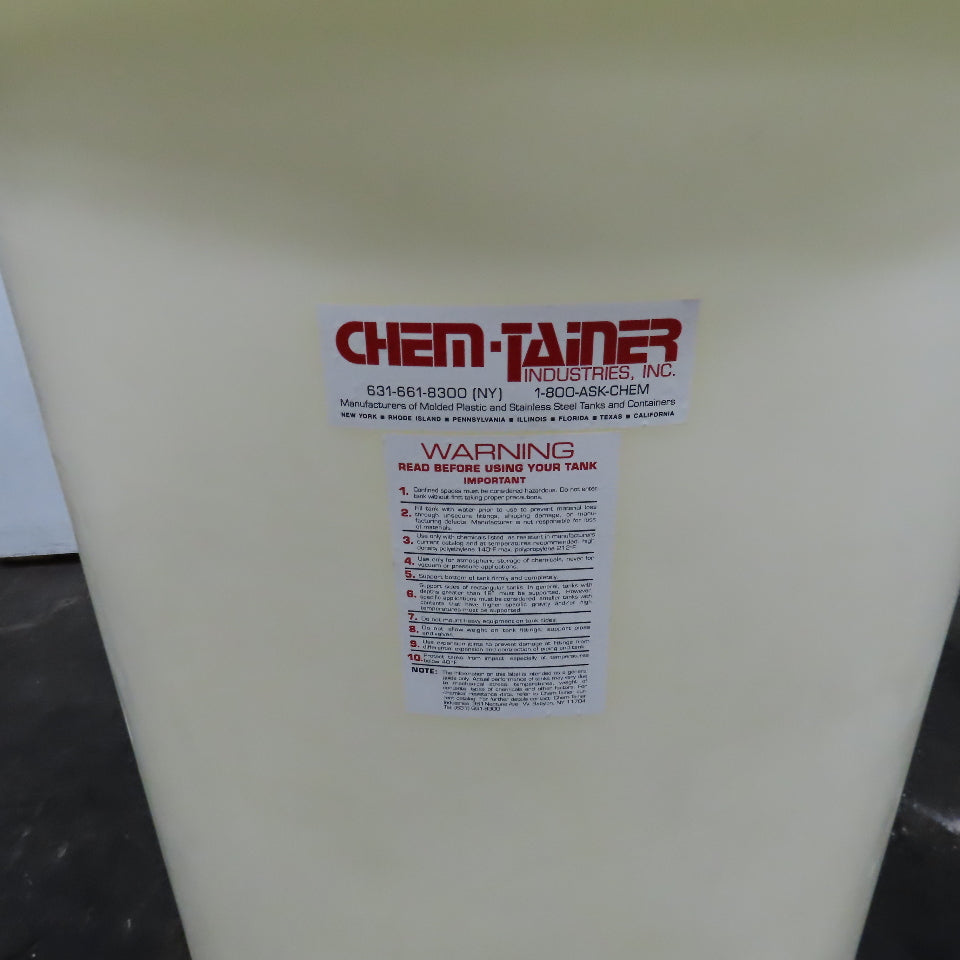 Chemtainer 400 Liter 100 Gallon Poly Chemical Storage Container W/ Lid 32" x 44"