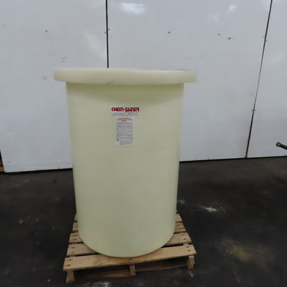 Chemtainer 400 Liter 100 Gallon Poly Chemical Storage Container W/ Lid 32" x 44"