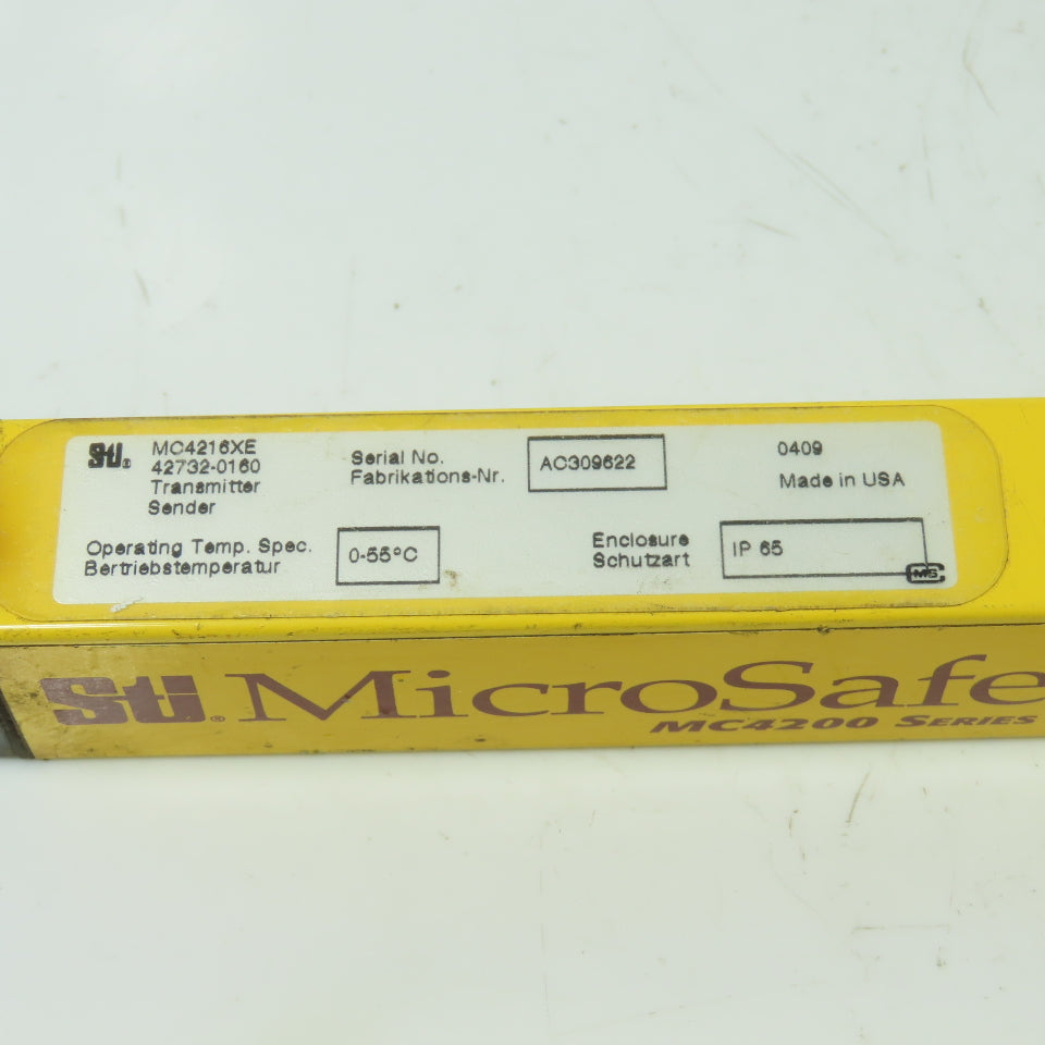 STI MC4216XE MicroSafe Safety Light Curtain Transmitter Sender 0-55°C