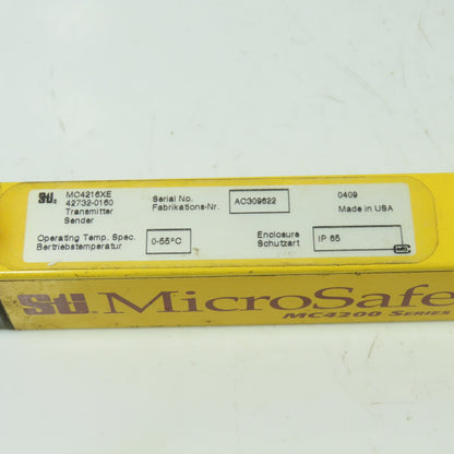 STI MC4216XE MicroSafe Safety Light Curtain Transmitter Sender 0-55°C
