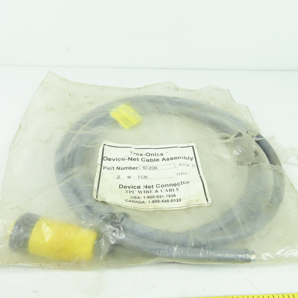 TPC Wire 60206 Trex-Tronics Device-Net Cable Assembly 2M 5-Pin Female