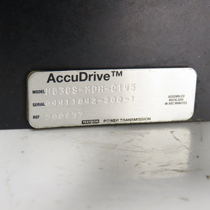 Textron AccuDrive W038S-MDH-C145 Gearhead Gear Reducer