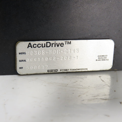 Textron AccuDrive W038S-MDH-C145 Gearhead Gear Reducer