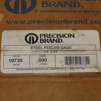 Precision Brand 19735 .762mm .030 Steel Feeder Guage