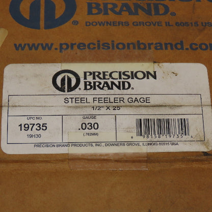 Precision Brand 19735 .762mm .030 Steel Feeder Guage