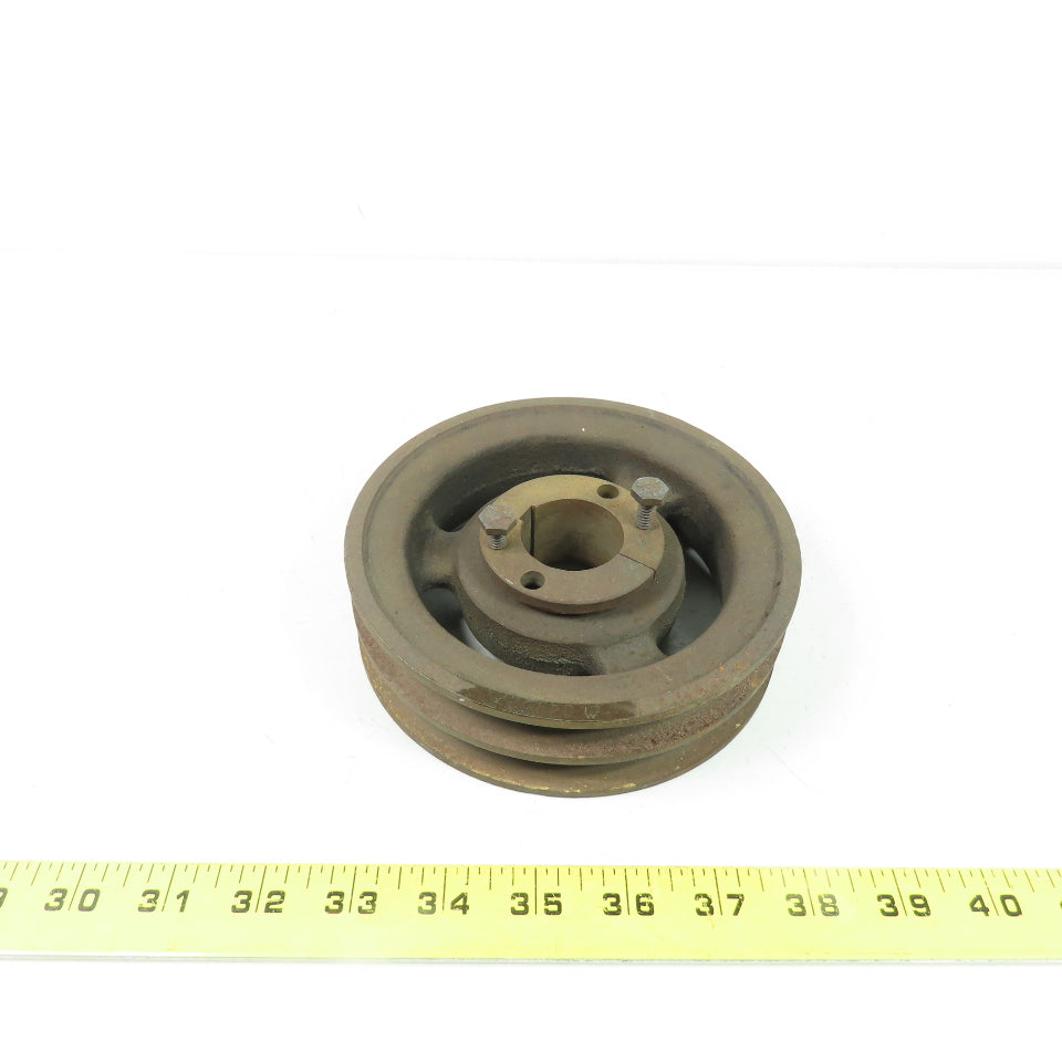 2BG62D 5-7/8" OD x 1-11/16" Wide 2-Groove V-Belt Pulley Sheave