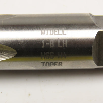 Widell 1"-8 Left Hand 4 Flute Straight Tapered Plug Tap