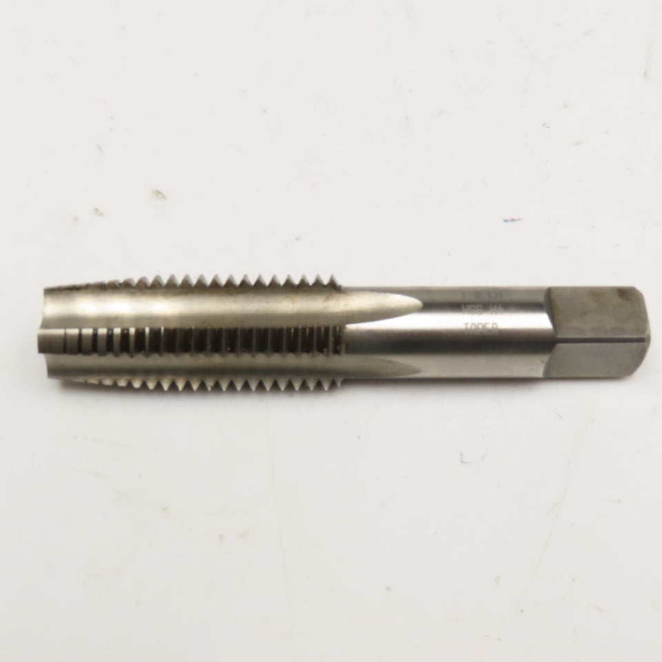 Widell 1"-8 Left Hand 4 Flute Straight Tapered Plug Tap