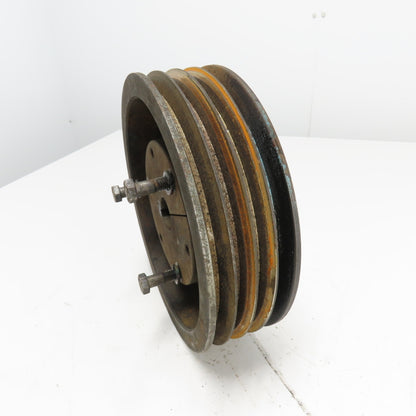 5A10 9 4 L 10-7/8" OD x 3-1/8" Wide 4-Groove V-Belt Pulley 3/8" Bore 2250RPM