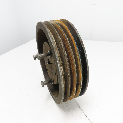 5A10 9 4 L 10-7/8" OD x 3-1/8" Wide 4-Groove V-Belt Pulley 3/8" Bore 2250RPM