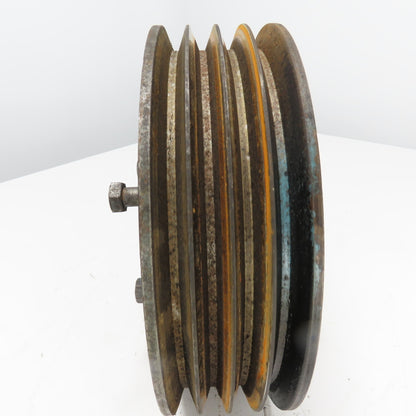 5A10 9 4 L 10-7/8" OD x 3-1/8" Wide 4-Groove V-Belt Pulley 3/8" Bore 2250RPM