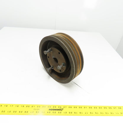5A10 9 4 L 10-7/8" OD x 3-1/8" Wide 4-Groove V-Belt Pulley 3/8" Bore 2250RPM