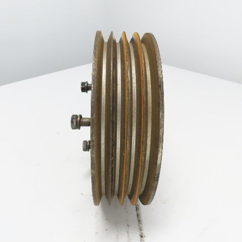 10-7/8" OD x 3-1/8" Wide 4-Groove V-Belt Pulley 3/8" Bore 2250RPM