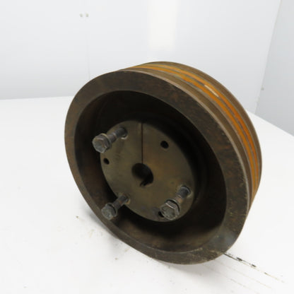 10-7/8" OD x 3-1/8" Wide 4-Groove V-Belt Pulley 3/8" Bore 2250RPM