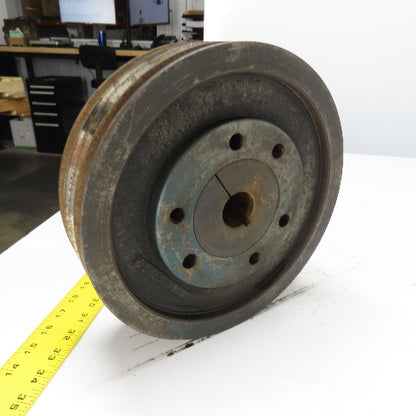 10-7/8" OD x 3-1/8" Wide 4-Groove V-Belt Pulley 3/8" Bore 2250RPM