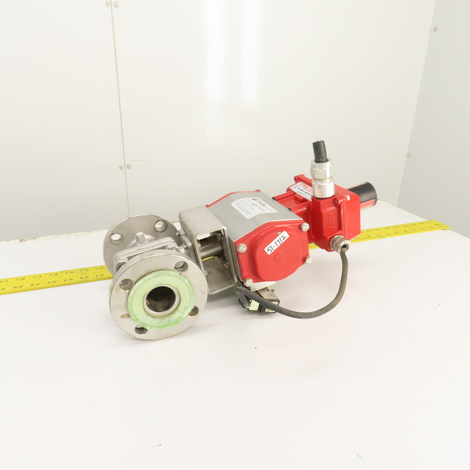 FlowTek 92-0830-113A0-532 F15 1.5" Air Actuated Stainless Ball Valve 275PSIG