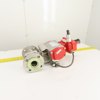 FlowTek 92-0830-113A0-532 F15 1.5" Air Actuated Stainless Ball Valve 275PSIG