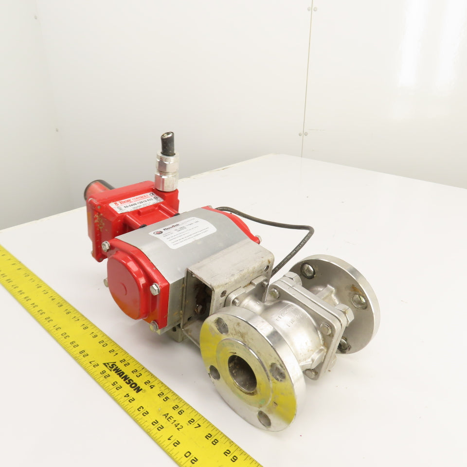 FlowTek 92-0830-113A0-532 F15 1.5" Air Actuated Stainless Ball Valve 275PSIG