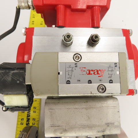 FlowTek 92-0830-113A0-532 F15 1.5" Air Actuated Stainless Ball Valve 275PSIG