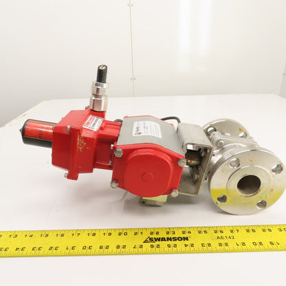FlowTek 92-0830-113A0-532 F15 1.5" Air Actuated Stainless Ball Valve 275PSIG