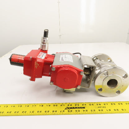 FlowTek 92-0830-113A0-532 F15 1.5" Air Actuated Stainless Ball Valve 275PSIG