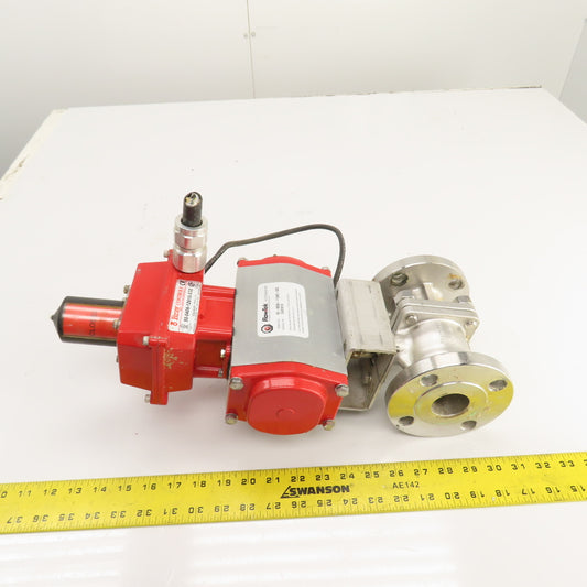 FlowTek 92-0830-113A0-532 F15 1.5" Air Actuated Stainless Ball Valve 275PSIG