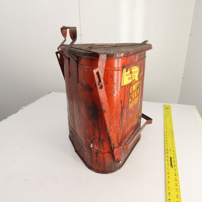 Eagle Model 910-FL Steel Oil Rag Waste Can 10 Gallon W/Foot Pedal Lid