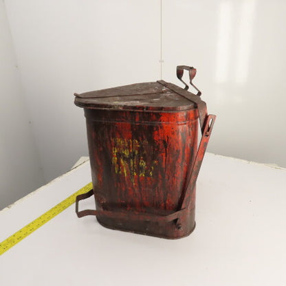 Eagle Model 910-FL Steel Oil Rag Waste Can 10 Gallon W/Foot Pedal Lid