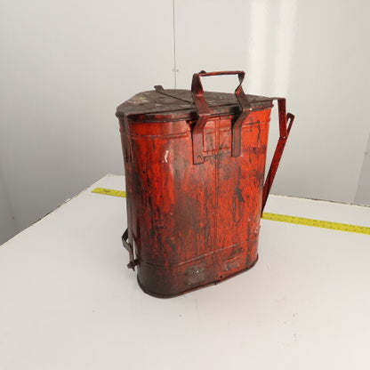 Eagle Model 910-FL Steel Oil Rag Waste Can 10 Gallon W/Foot Pedal Lid