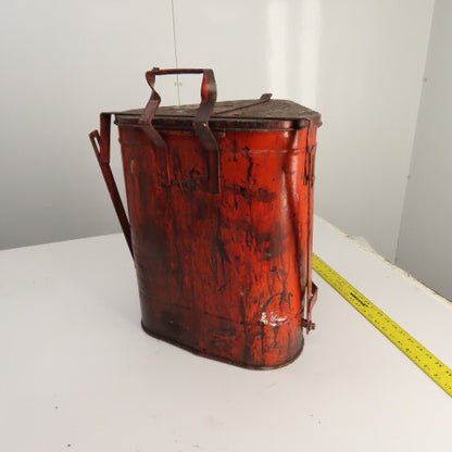 Eagle Model 910-FL Steel Oil Rag Waste Can 10 Gallon W/Foot Pedal Lid