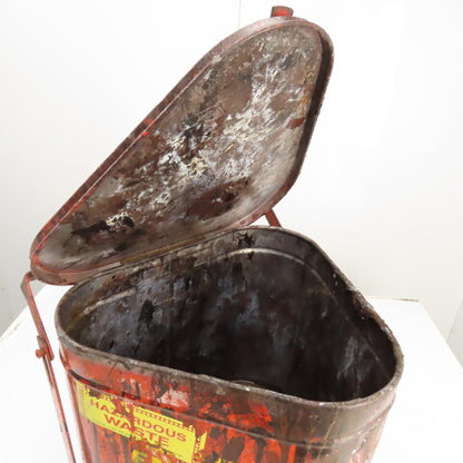 Eagle Model 910-FL Steel Oil Rag Waste Can 10 Gallon W/Foot Pedal Lid