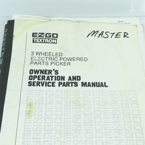 Cushman EZ-GO 640 Electric Powered Parts Picker Operation & Service Parts Manual