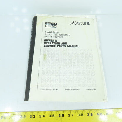 Cushman EZ-GO 640 Electric Powered Parts Picker Operation & Service Parts Manual