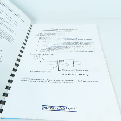 Factory Cat Model 40 & 40 HD Rider Scrubber Operator Manual Parts & Service Book