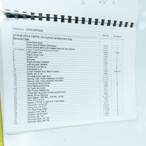 Factory Cat Model 40 & 40 HD Rider Scrubber Operator Manual Parts & Service Book