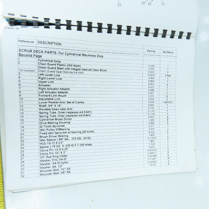 Factory Cat Model 40 & 40 HD Rider Scrubber Operator Manual Parts & Service Book