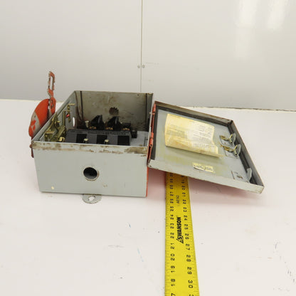 GE TH3361J 30A 600VAC Heavy Duty Fusible Disconnect Switch Type 1, 5, 12,