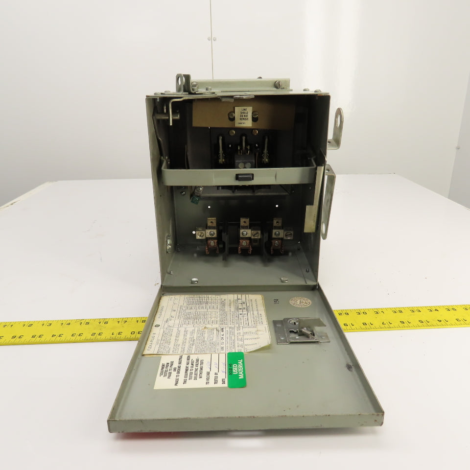 General Electric SB461RG Flex-A-Plug 30A 600v Fusible Bus Plug Switch 3PH 4W