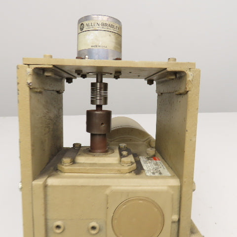 Reliance 4Z010D 30:1 Ratio 58 RPM Right Angle Gear Motor 1Hp 230/460V W/ Encoder