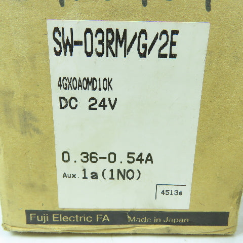 Fuji SC-03/G 4GX0A0MD10K Reversing Contactor 24VDC Coil W/ Overload 0.36-0.54A