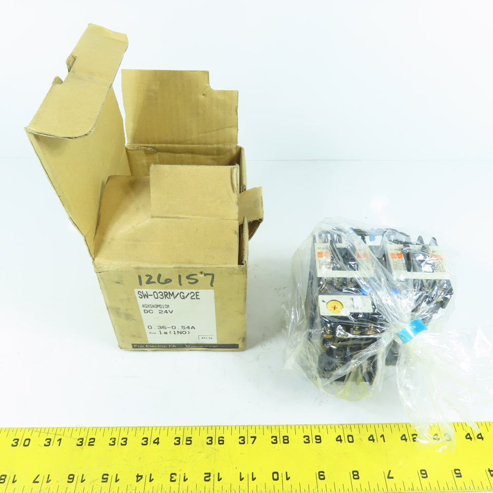 Fuji SC-03/G 4GX0A0MD10K Reversing Contactor 24VDC Coil W/ Overload 0.36-0.54A