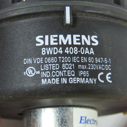 Siemens 8WD4 408-0AA Stack Light Base 230VAC Max