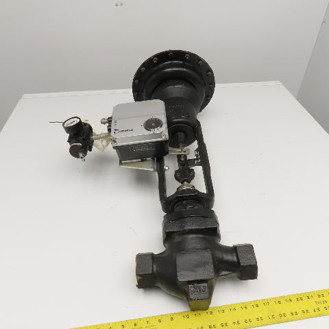Hammel Dahl G130HGC42EA2B 1-1/2" NPT Globe Valve With Pneumatic Actuator