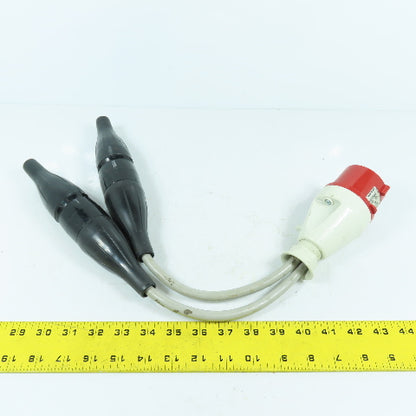 Walther 16A-6h Type 212 Pin & Sleeve Plug 2-Leg Splitter 16A 5 Wire 230/400 VAC