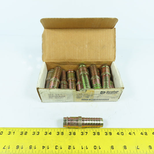 DynaQuip P6122 3/4" Barbed Hose Coupling W/O Check 6122 Lot Of 12